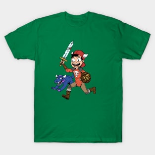 Kid Warrior & pet monster T-Shirt